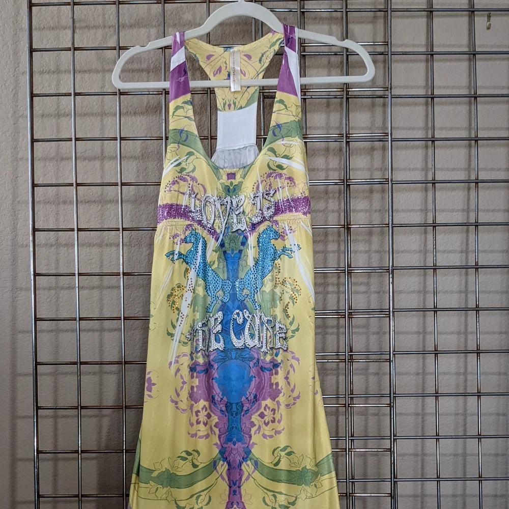 S-Twelve soft stretch racer back summer dress. Size: Medium - Picture 13 of 14